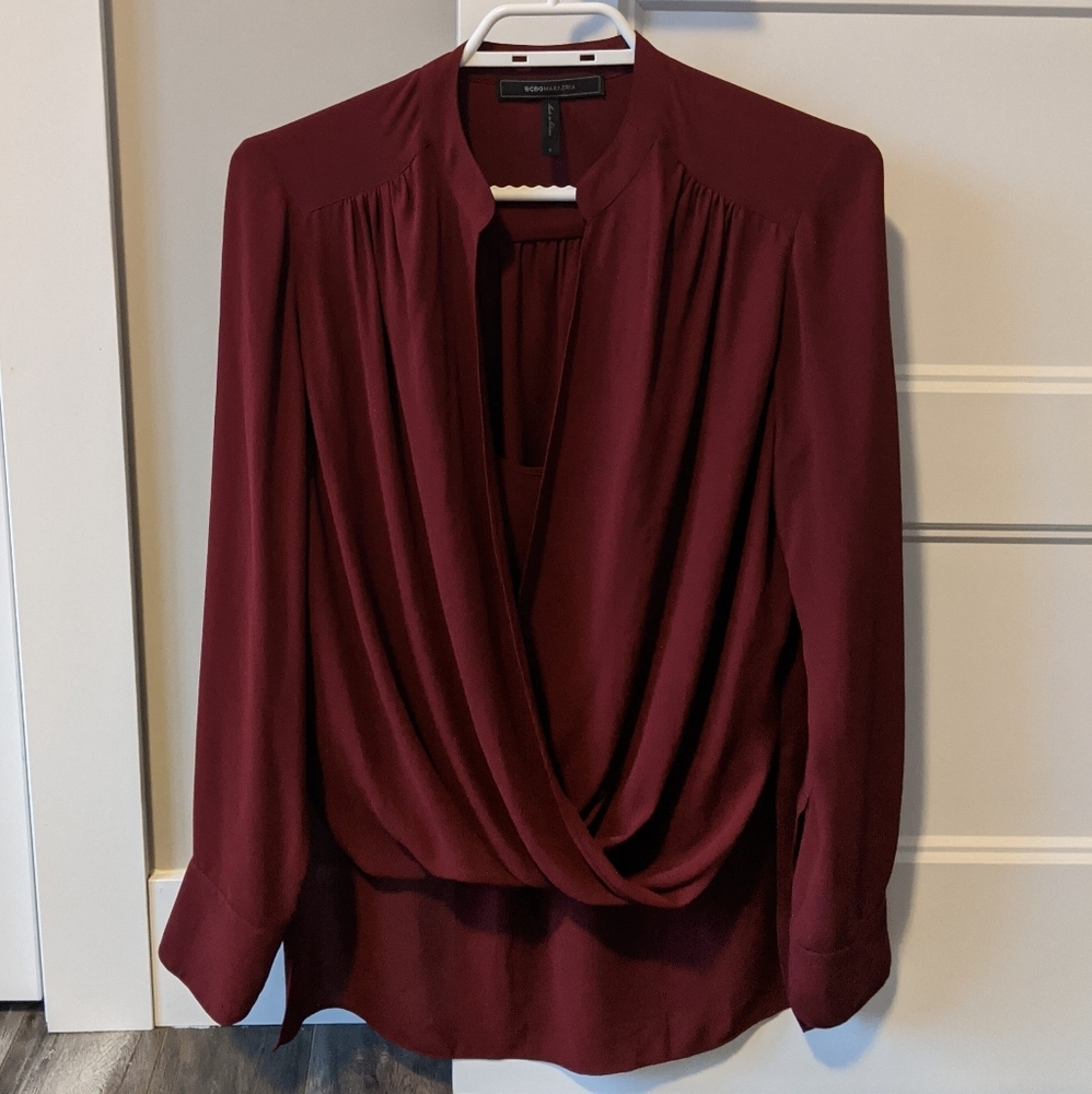 BCBG MAX AZRIA Bergendy High Low Blouse